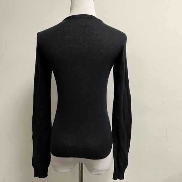 Kristensen du Nord black cashmere cardigan sweater 1 xs s fine knit - Picture 3 of 5